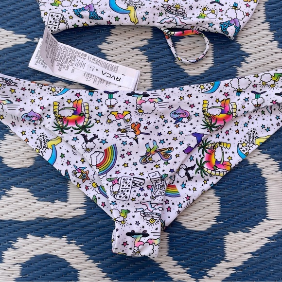 RVCA Colorful Patterned Bikini Set - Picture 2 of 11